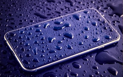 Raindrops on an IPhone