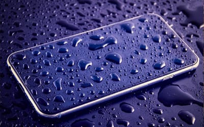Raindrops on an IPhone